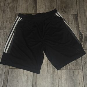 Adidas Youth Black and White Athletic Shorts
